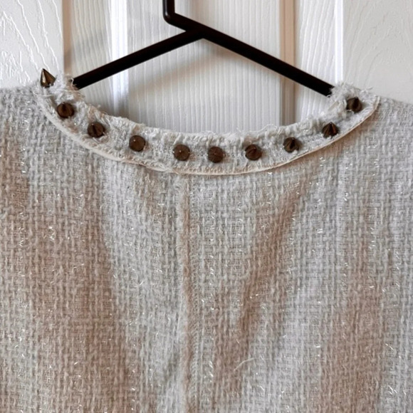 Lovers + Friends x Because I’m Addicted REVOLVE Tweed Stud Jacket Cream ASO - Picture 11 of 14